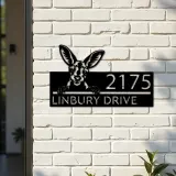 Custom Metal Peeking Kangaroo Wild animal wildlife Metal Address Sign, House number, Outdoor Number Signage, Yard Sign Address Plate