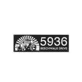 Custom Metal Tractor farm Metal Address Sign, House number, Outdoor Number Signage, Yard Sign Address Plate