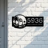 Custom Metal Cute Seal Wild animal wildlife Metal Address Sign, House number, Outdoor Number Signage, Yard Sign Address Plate