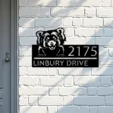 Custom Metal Peeking Red Panda Wild animal wildlife Metal Address Sign, House number, Outdoor Number Signage, Yard Sign Address Plate