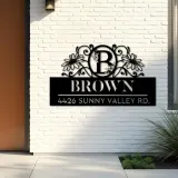Custom Metal Monogram Letters family name Metal Address Sign House number Hanging Address Plaque Yard Sign Outdoor decor S34
