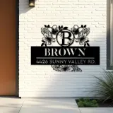 Custom Metal Monogram Letters family name Metal Address Sign House number Hanging Address Plaque Yard Sign Outdoor decor S25