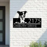 Custom Metal Jack Russell Terrier dog Puppy Metal Address Sign House number Hanging Address Plaque Yard Sign Outdoor decor