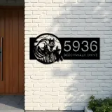 Custom Metal Chipmunk Wild animal wildlife Metal Address Sign, House number, Outdoor Number Signage, Yard Sign Address Plate