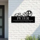Custom Metal Monogram Letters family name Metal Address Sign House number Hanging Address Plaque Yard Sign Outdoor decor S11