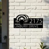 Custom Metal platypus Metal Address Sign, House number, Outdoor Number Signage, Yard Sign Address Plate