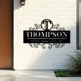 Custom Metal Monogram Letters family name Metal Address Sign House number Hanging Address Plaque Yard Sign Outdoor decor S10
