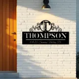 Custom Metal Monogram Letters family name Metal Address Sign House number Hanging Address Plaque Yard Sign Outdoor decor S2