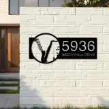Custom Metal Saxophone musical instrument Metal Address Sign Custom House number Hanging Address Plaque Yard Sign Outdoor