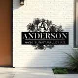 Custom Metal Monogram Letters family name Metal Address Sign House number Hanging Address Plaque Yard Sign Outdoor decor S23