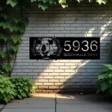 Custom Metal Peeking pig farm animal farmhouse ranch Metal Address Sign, House number, Outdoor Number Signage, Yard Sign Address Plate