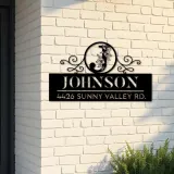 Custom Metal Monogram Letters family name Metal Address Sign House number Hanging Address Plaque Yard Sign Outdoor decor S40