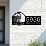 Custom Metal Chicken Rooster farmhouse animal ranch Metal Address Sign, House number, Outdoor Number Signage, Yard Sign Address Plate