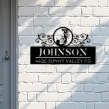 Custom Metal Monogram Letters family name Metal Address Sign House number Hanging Address Plaque Yard Sign Outdoor decor S37