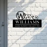 Custom Metal Monogram Letters family name Metal Address Sign House number Hanging Address Plaque Yard Sign Outdoor decor S22