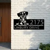 Custom Metal Dalmatian dog Puppy Metal Address Sign House number Hanging Address Plaque Yard Sign Outdoor decor