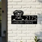 Custom Metal Cane Corso dog cute puppy Metal Address Sign House number Hanging Address Plaque Yard Sign Outdoor decor