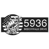 Custom Metal Plumber handyman Metal Address Sign House number Hanging Address Plaque Yard Sign Outdoor