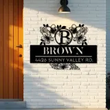 Custom Metal Monogram Letters family name Metal Address Sign House number Hanging Address Plaque Yard Sign Outdoor decor S25