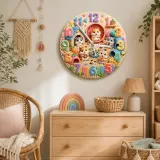 Playful Hamsters Kids Room Wall Clock
