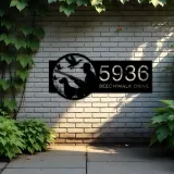 Custom Metal Duck hunting Metal Address Sign Custom House number Hanging Address Plaque Yard Sign Outdoor