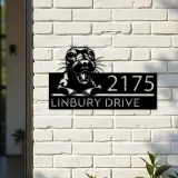 Custom Metal Peeking Seal Wild animal wildlife Metal Address Sign, House number, Outdoor Number Signage, Yard Sign Address Plate