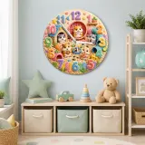 Playful Hamsters Kids Room Wall Clock