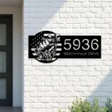 Custom Metal Plumber handyman Metal Address Sign House number Hanging Address Plaque Yard Sign Outdoor