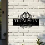 Custom Metal Monogram Letters family name Metal Address Sign House number Hanging Address Plaque Yard Sign Outdoor decor S8