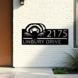 Custom Metal platypus Metal Address Sign, House number, Outdoor Number Signage, Yard Sign Address Plate