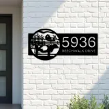 Custom Metal Cow Farm house Ranch Metal Address Sign, House number, Outdoor Number Signage, Yard Sign Address Plate