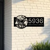 Custom Metal Deer Male Wild animal wildlife Metal Address Sign, House number, Outdoor Number Signage, Yard Sign Address Plate