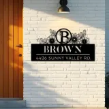 Custom Metal Monogram Letters family name Metal Address Sign House number Hanging Address Plaque Yard Sign Outdoor decor S31
