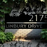 Custom Metal Chicken Cow horse farmhouse farm animals Metal Address Sign, House number, Outdoor Number Signage, Yard Sign Address Plate