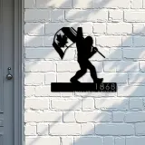 Custom Metal Bigfoot Sasquatch With Canada Flag Metal Address Sign Custom Hanging Address Plaque Yard Sign Outdoor Sign