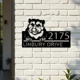 Custom Metal Peeking Possum Wild animal wildlife Metal Address Sign, House number, Outdoor Number Signage, Yard Sign Address Plate