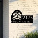 Custom Metal Peeking Hedgehog Wild animal wildlife Metal Address Sign, House number, Outdoor Number Signage, Yard Sign Address Plate