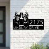 Custom Metal Llamas Metal Address Sign, House number, Outdoor Number Signage, Yard Sign Address Plate