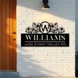 Custom Metal Monogram Letters family name Metal Address Sign House number Hanging Address Plaque Yard Sign Outdoor decor S30