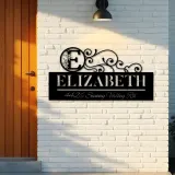 Custom Metal Monogram Letters family name Metal Address Sign House number Hanging Address Plaque Yard Sign Outdoor decor S13