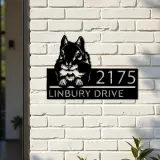 Custom Metal Peeking Chipmunk Wild animal wildlife Metal Address Sign, House number, Outdoor Number Signage, Yard Sign Address Plate