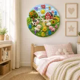 Farm Animals Barnyard Kids Room Wall Clock