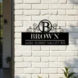 Custom Metal Monogram Letters family name Metal Address Sign House number Hanging Address Plaque Yard Sign Outdoor decor S44