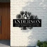 Custom Metal Monogram Letters family name Metal Address Sign House number Hanging Address Plaque Yard Sign Outdoor decor S23