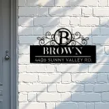 Custom Metal Monogram Letters family name Metal Address Sign House number Hanging Address Plaque Yard Sign Outdoor decor S43