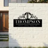Custom Metal Monogram Letters family name Metal Address Sign House number Hanging Address Plaque Yard Sign Outdoor decor S2