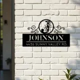 Custom Metal Monogram Letters family name Metal Address Sign House number Hanging Address Plaque Yard Sign Outdoor decor S40