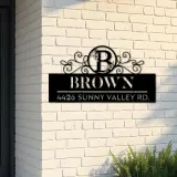 Custom Metal Monogram Letters family name Metal Address Sign House number Hanging Address Plaque Yard Sign Outdoor decor S43