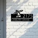 Custom Metal Peeking Donkey farm animal ranch Metal Address Sign, House number, Outdoor Number Signage, Yard Sign Address Plate