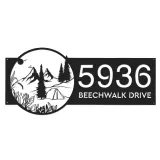 Custom Metal Camping outdoor campfire Metal Address Sign, House number, Outdoor Number Signage, Yard Sign Address Plate